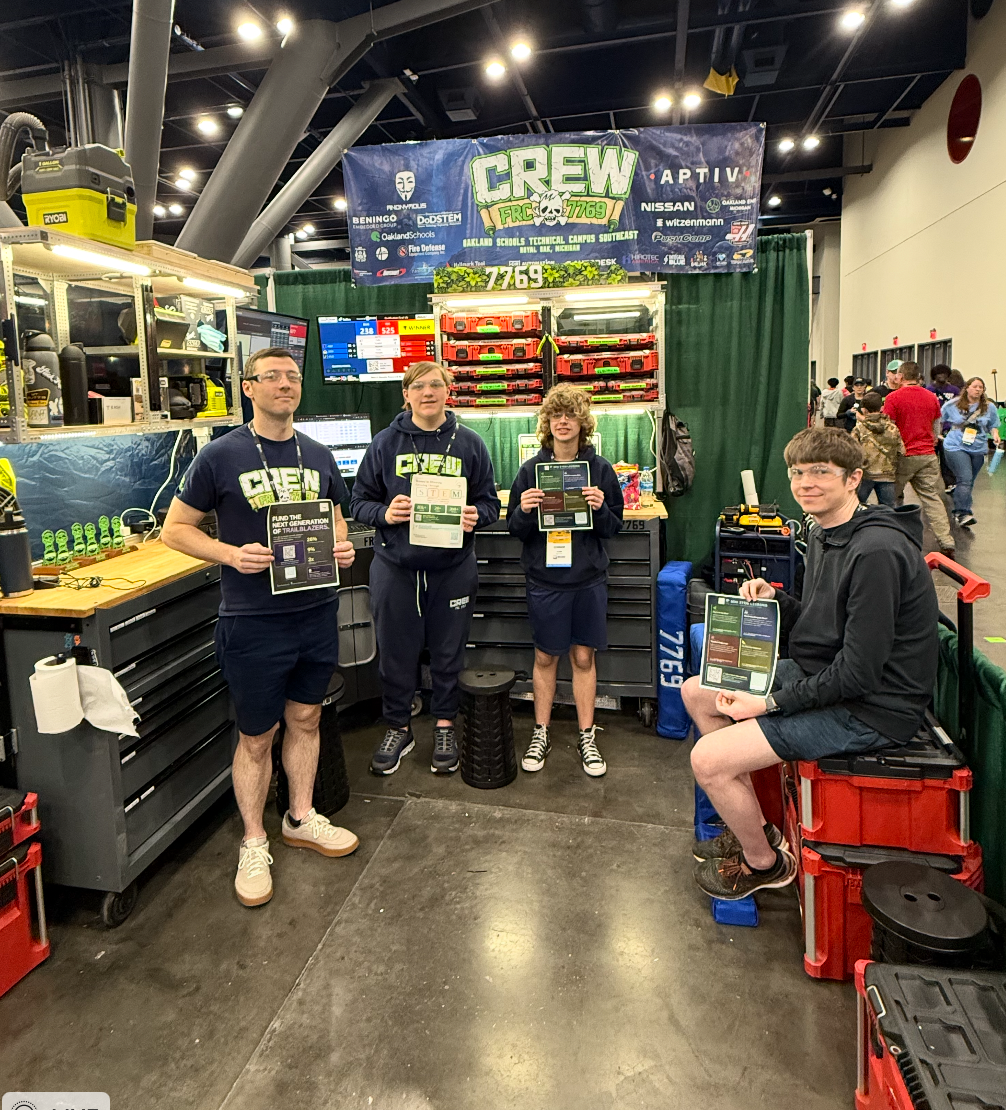 Minorities in STEM outreach display at FIRST Robotics Worlds